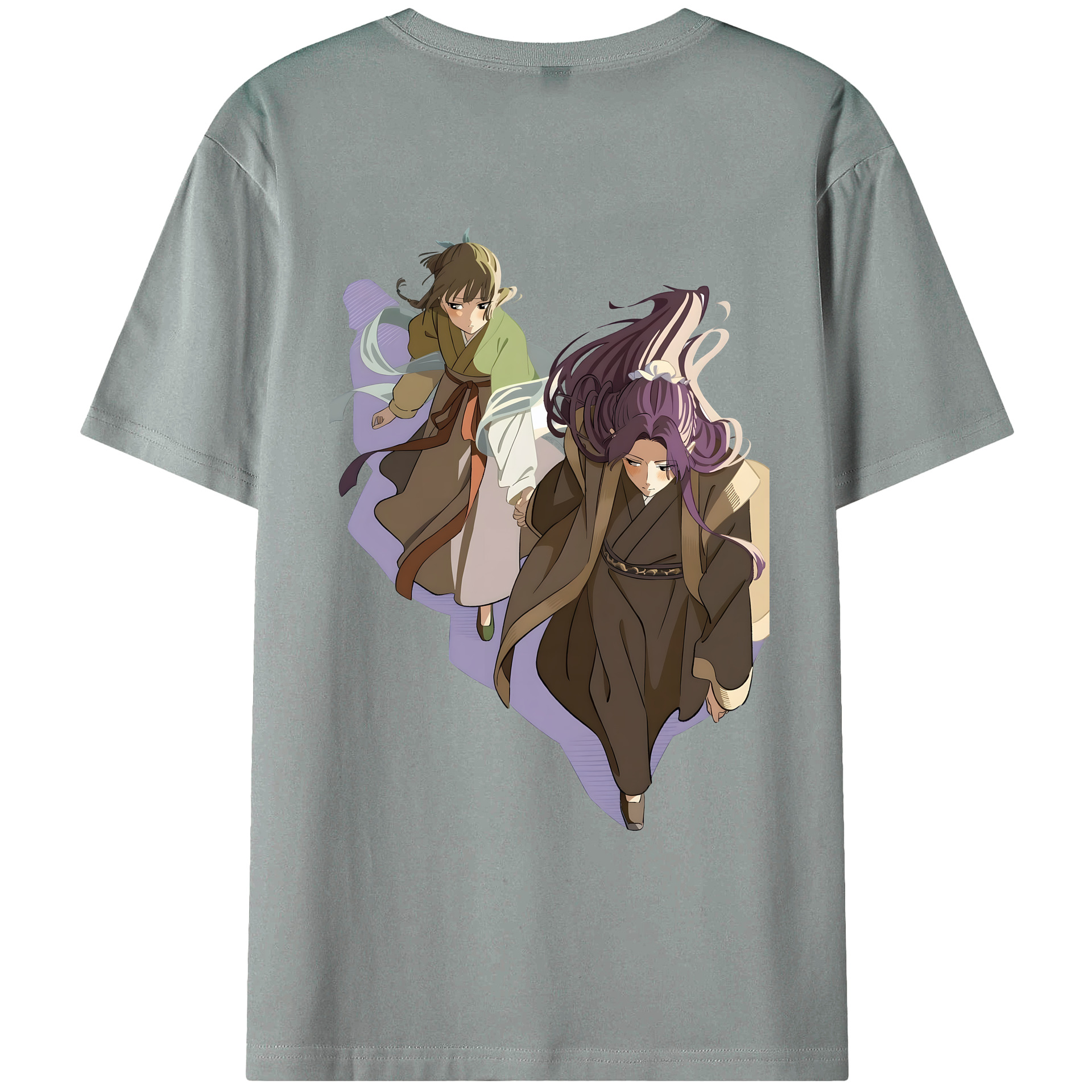 （画像用） 薬屋のひとりごと The Apothecary Diaries 綿100％ メンズ半袖Tシャツ（バックプリント） 通気性
